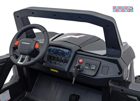 UTV-MX 2000n buggy na akumulator - czarny, 4x75W 24V/7Ah, EVA, LED, ekoskóra, USB, MP3 [XMX-603B]