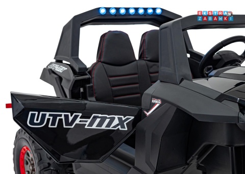 UTV-MX 2000n buggy na akumulator - czarny, 4x75W 24V/7Ah, EVA, LED, ekoskóra, USB, MP3 [XMX-603B]