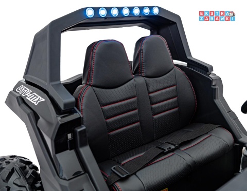 UTV-MX 2000n buggy na akumulator - czarny, 4x75W 24V/7Ah, EVA, LED, ekoskóra, USB, MP3 [XMX-603B]