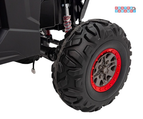 UTV-MX 2000n buggy na akumulator - czarny, 4x75W 24V/7Ah, EVA, LED, ekoskóra, USB, MP3 [XMX-603B]