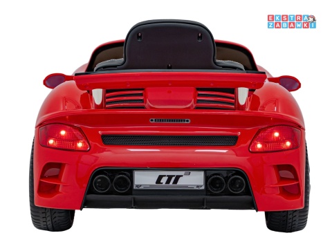 RUF CTR3 na akumulator - czerwony, 2x35W 12V/9Ah, ekoskóra, EVA, pilot, pasy, panel muzyczny [BRD-2188]