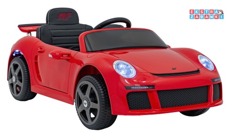 RUF CTR3 na akumulator - czerwony, 2x35W 12V/9Ah, ekoskóra, EVA, pilot, pasy, panel muzyczny [BRD-2188]