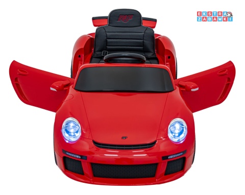 RUF CTR3 na akumulator - czerwony, 2x35W 12V/9Ah, ekoskóra, EVA, pilot, pasy, panel muzyczny [BRD-2188]