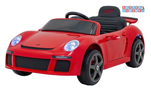 RUF CTR3 na akumulator - czerwony, 2x35W 12V/9Ah, ekoskóra, EVA, pilot, pasy, panel muzyczny [BRD-2188]