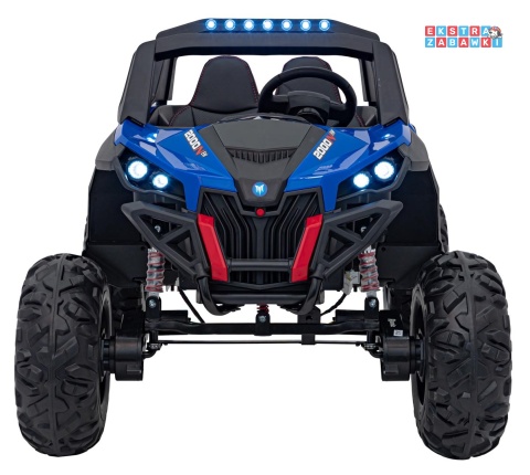 UTV-MX 2000n buggy na akumulator - niebieski, 4x75W 24V/7Ah, EVA, LED, ekoskóra, USB, MP3 [XMX-603B]