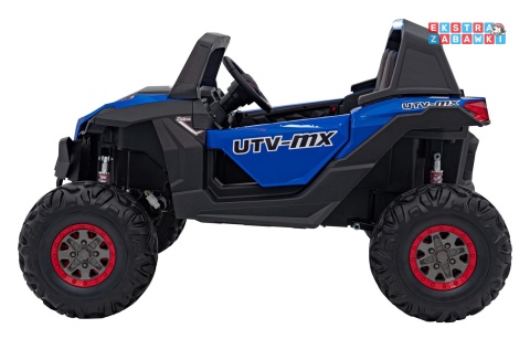 UTV-MX 2000n buggy na akumulator - niebieski, 4x75W 24V/7Ah, EVA, LED, ekoskóra, USB, MP3 [XMX-603B]