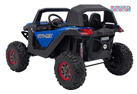 UTV-MX 2000n buggy na akumulator - niebieski, 4x75W 24V/7Ah, EVA, LED, ekoskóra, USB, MP3 [XMX-603B]