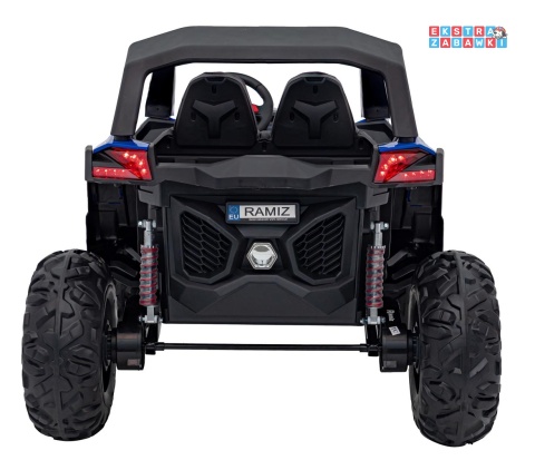 UTV-MX 2000n buggy na akumulator - niebieski, 4x75W 24V/7Ah, EVA, LED, ekoskóra, USB, MP3 [XMX-603B]