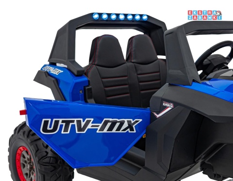 UTV-MX 2000n buggy na akumulator - niebieski, 4x75W 24V/7Ah, EVA, LED, ekoskóra, USB, MP3 [XMX-603B]