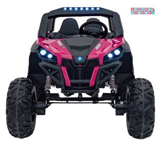 UTV-MX 2000n buggy na akumulator - różowy, 4x75W 24V/7Ah, EVA, LED, ekoskóra, USB, MP3 [XMX-603B]