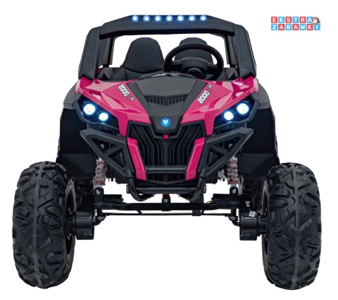 UTV-MX 2000n buggy na akumulator - różowy, 4x75W 24V/7Ah, EVA, LED, ekoskóra, USB, MP3 [XMX-603B]