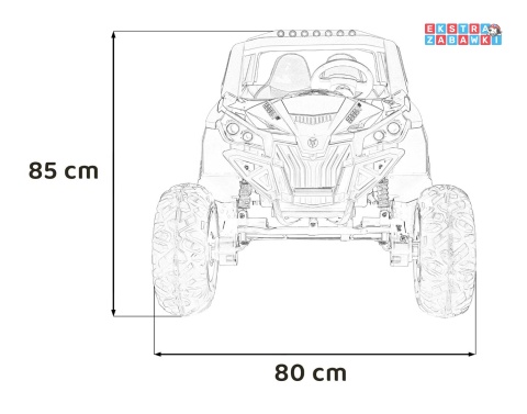 UTV-MX 2000n buggy na akumulator - różowy, 4x75W 24V/7Ah, EVA, LED, ekoskóra, USB, MP3 [XMX-603B]