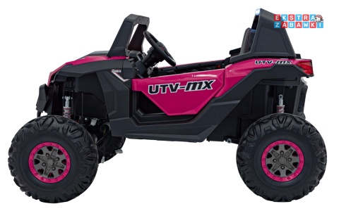 UTV-MX 2000n buggy na akumulator - różowy, 4x75W 24V/7Ah, EVA, LED, ekoskóra, USB, MP3 [XMX-603B]