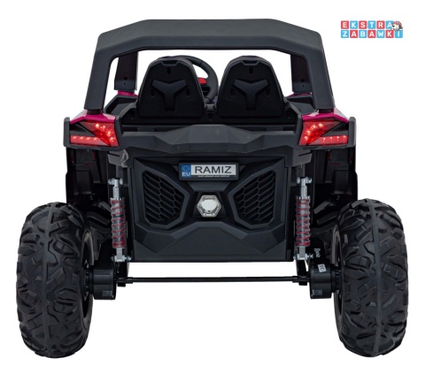 UTV-MX 2000n buggy na akumulator - różowy, 4x75W 24V/7Ah, EVA, LED, ekoskóra, USB, MP3 [XMX-603B]