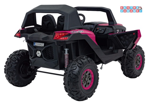 UTV-MX 2000n buggy na akumulator - różowy, 4x75W 24V/7Ah, EVA, LED, ekoskóra, USB, MP3 [XMX-603B]