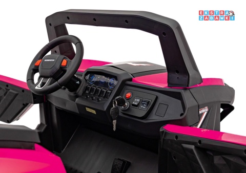 UTV-MX 2000n buggy na akumulator - różowy, 4x75W 24V/7Ah, EVA, LED, ekoskóra, USB, MP3 [XMX-603B]