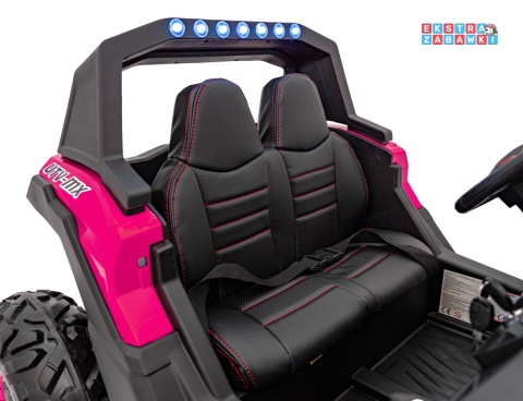 UTV-MX 2000n buggy na akumulator - różowy, 4x75W 24V/7Ah, EVA, LED, ekoskóra, USB, MP3 [XMX-603B]
