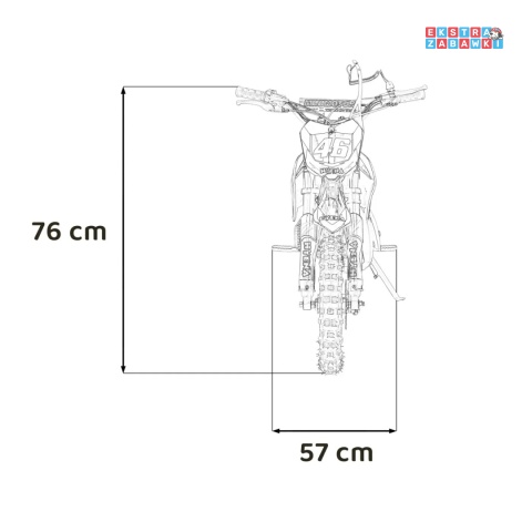 [outlet] Motocykl spalinowy Renegade 50R - zielony, 49CC, do 70 kg, 40 km/h, pompowane koła, kluczyk [DB709]