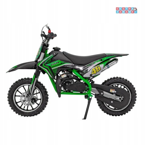 [outlet] Motocykl spalinowy Renegade 50R - zielony, 49CC, do 70 kg, 40 km/h, pompowane koła, kluczyk [DB709]