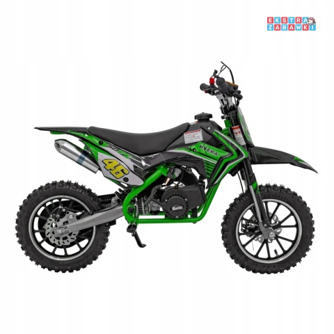 [outlet] Motocykl spalinowy Renegade 50R - zielony, 49CC, do 70 kg, 40 km/h, pompowane koła, kluczyk [DB709]