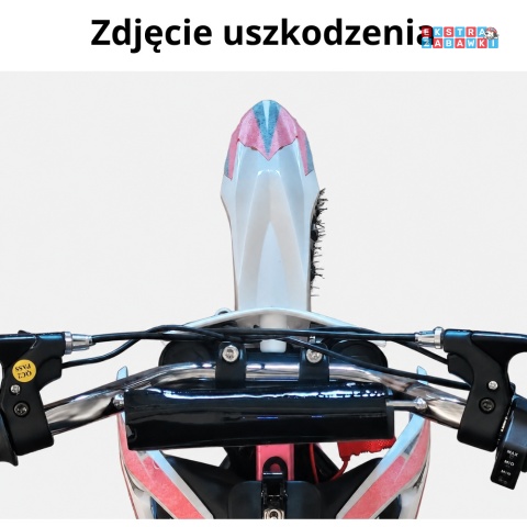 [outlet] Motorek Crossowy HP114E na akumulator - różowy, 1x800W 36V/9Ah, hamulce tarczowe, kluczyki, pompowane koła [20433]