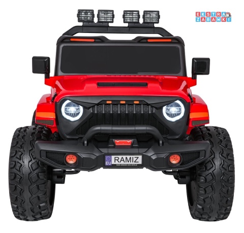 [outlet] Terenowy Extreme Sport na akumulator - czerwony, 4x4, 960W 24V/7Ah, Bluetooth, EVA, ekoskóra, LED [SX2539]