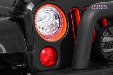 [outlet] Terenowy Full Time na akumulator - pęknięcie błotnika, czarny, 4x40W 12V/10Ah, koła EVA, pilot, LED [BRD-7588]