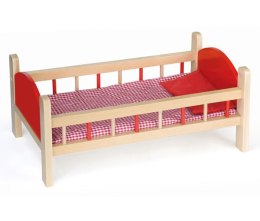 Drewniane łóżeczko dla lalek do 50 cm z Pościelą Viga