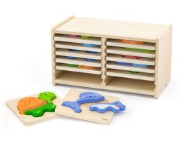 Viga Toys Puzzle drewniane 12 plansz