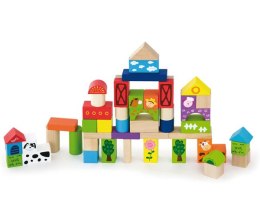 Drewniane klocki Viga Toys Farma 50 elementów