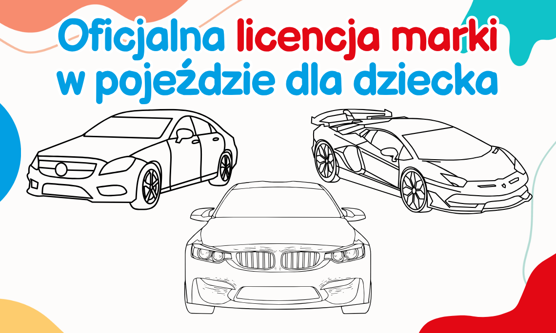 Oficjalna licencja marki w pojeździe dla dziecka